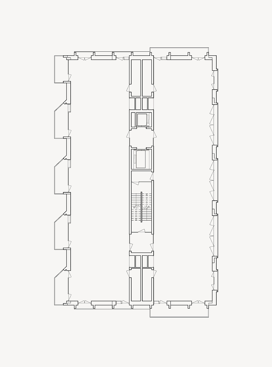 Plattegrond<br>casco standaard verdieping