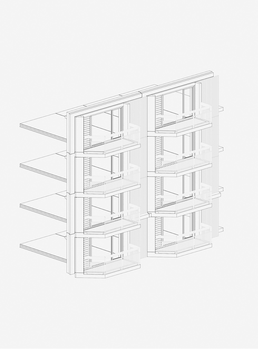 Prefab bouwen met een snelheid van één verdieping per week